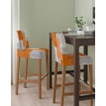 thumbnail image 2 of Orange Abstract Bar Stool Covers Set of 2, Grey Geometric Oil Painting Vintage Gradient Stretch Bar Chair Covers with Backs, Removable Pub Counter Height Chair Cover for Kitchen Dining Room Cafe, 2 of 7