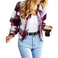 thumbnail image 4 of SAYOO Chaqueta a cuadros de otoño e invierno para mujeres SAYOO moda, 4 of 7