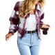 thumbnail image 4 of Txlixc Chaqueta a cuadros de otoño e invierno para mujeres Txlixc moda, 4 of 7