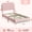 Pink FULL, variant on Towallmark Twin/Full/Large Bed Frame with Storage Headboard, Velvet Upholstered Platform Bedframe for Teens , Strong Wooden Slats, Noise-Free, Easy Assembly, No Box Spring Needed