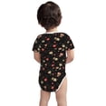 thumbnail image 5 of Daiia Red White Flowers Printed Unisex-Baby Short Sleeve Onesies Bodysuits Baby Climbing Clothes Soft and Comfortable Romper with Expandable Shoulder Design-18 Months, 5 of 8