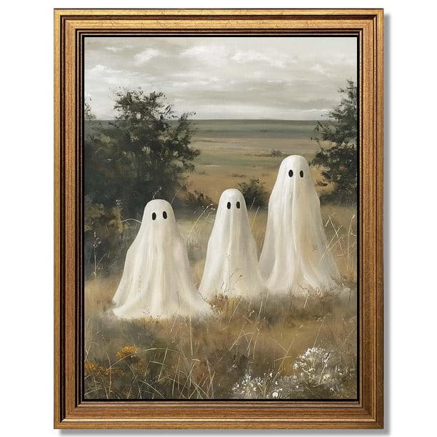 Cuadro mural Wemandh Ghost, lienzo vintage, 24 x 30 cm