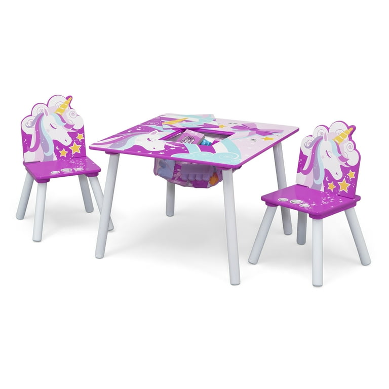 Unicorn table and chairs b&m cheap