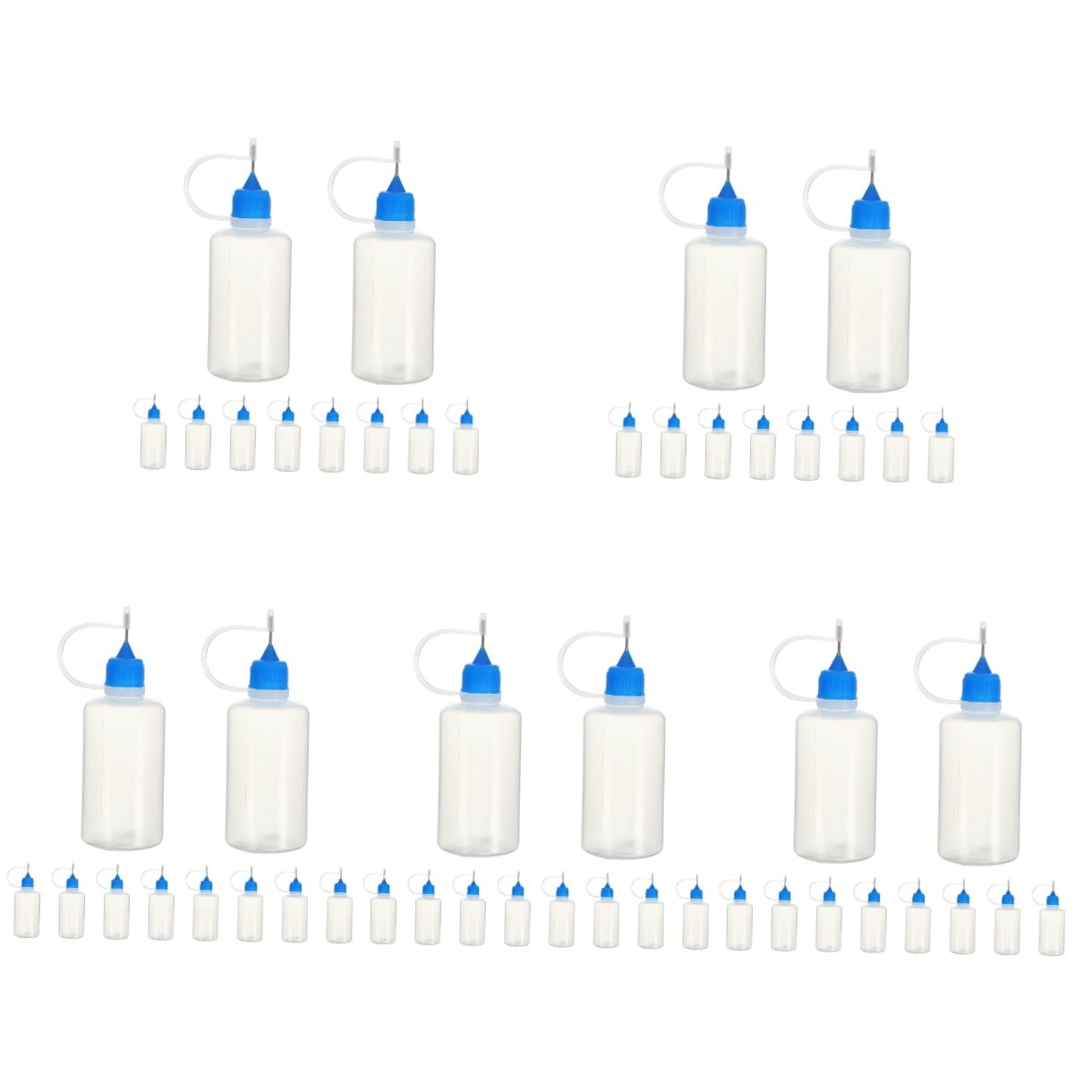 FRCOLOR 50 pcs Needle Tip Bottles Glue Dispenser Bottles Glue Bottles Needle Oil Bottles (50ml)