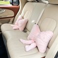 thumbnail image 6 of Pink Bow Pillow, Plush Bowknot Cushion, Soft Bedside Throw Pillow Bow Back Support Cushion for Car Sofa Couch Bedroom Decor, 6 of 7