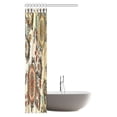 thumbnail image 2 of MYPOP Floral Decor Shower Curtain, Doodle Fantasy Flower Bouquet Embellished Fragrance Romantic Botany Blooms Pattern Fabric Shower Curtain Set with Hooks, 36 X 72 Inches, 2 of 2
