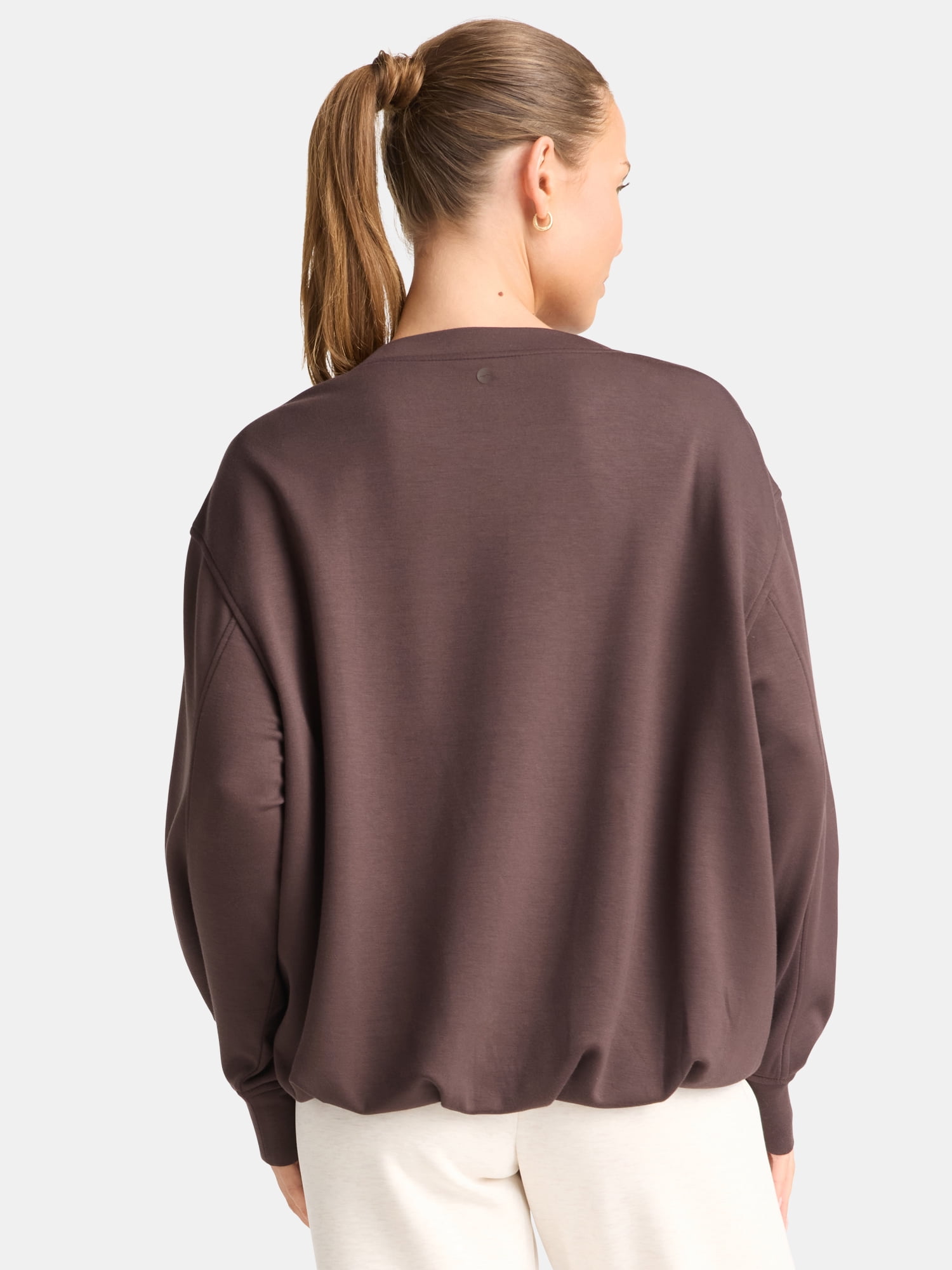 Avia Women's Knit Bubble Top with Long Sleeves, Sizes XS-XXXL