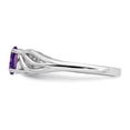 thumbnail image 3 of Sterling Silver Rhodium-plated Amethyst Ring, 3 of 7