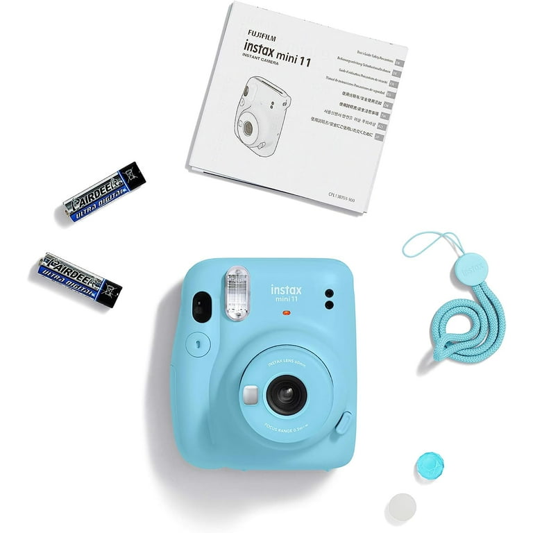 Fujifilm Instax Mini 11 Instant Camera - Blush Pink (16654774) + Fujifilm  Instax Mini Twin Pack Instant Film (60 Sheets) + Batteries + Case - Instant
