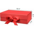 thumbnail image 2 of 9.4"X6.8"X4.1" Pink Magnetic Gift Box with Lid and Ribbon for Presents, 2 of 14