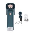 thumbnail image 1 of Ventilador de mano con diseño colgante tipo C, ventilador USB de refrigeración portátil recargable para interiores y exteriores, 5V, 1A, verde, 1 of 5