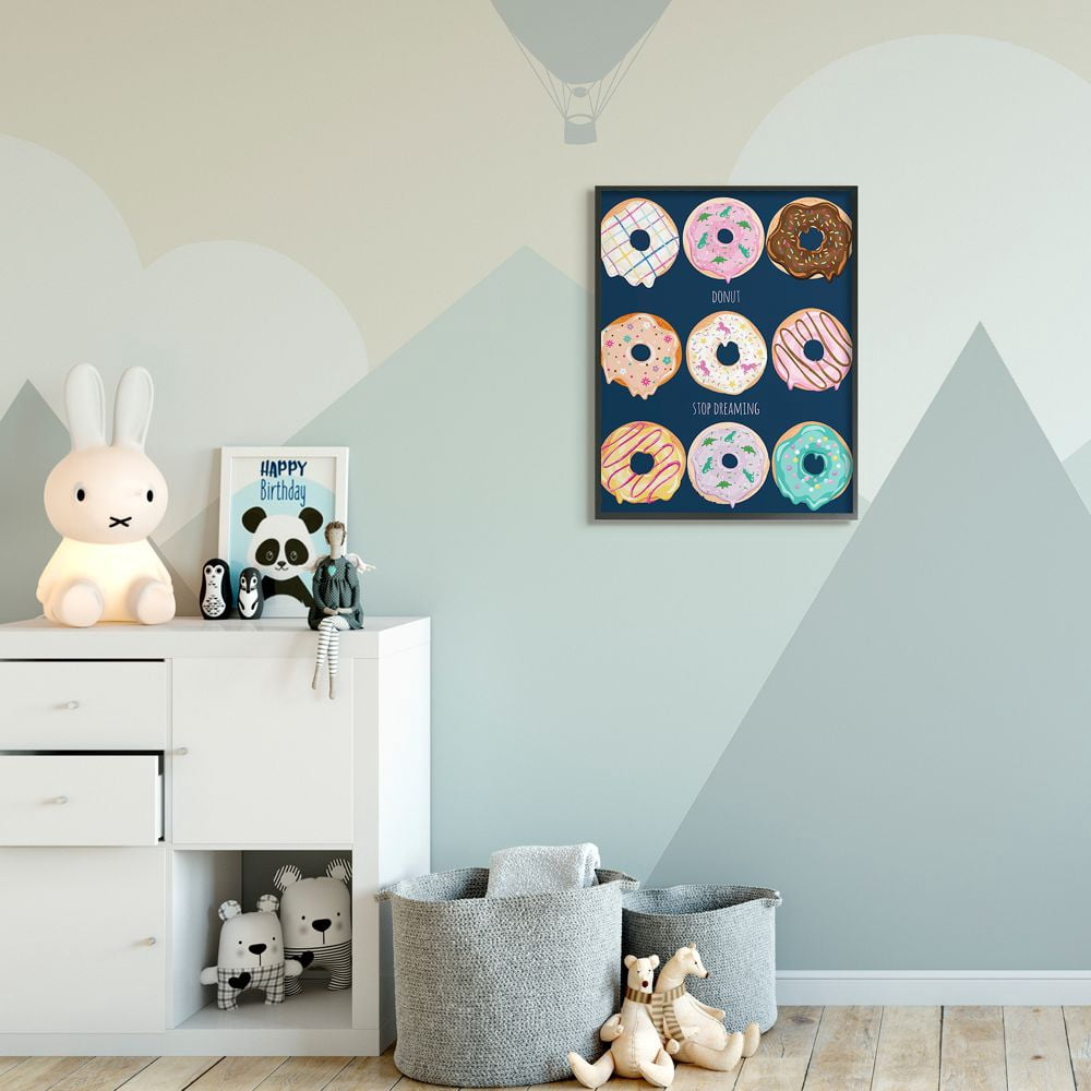 Stupell Industries Donut Stop Dreaming Motivational Dessert Pun Designed by Arrolynn Weiderhold