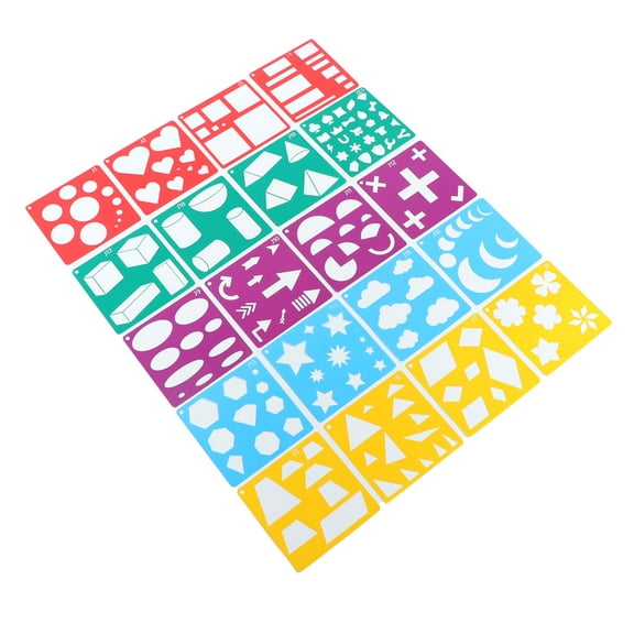 GETAJGHSD 1set Geometric Shape Stencils For Diy Painting Projects Reusable Craft Templates For Adults Easy To
