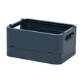 thumbnail image 2 of Folding Storage Box Container Utility Organization Toy Clothes Books Durable Jewelry Storage Case for Desktop Drawer Home dark blue, 2 of 9
