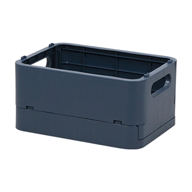 Cesta de almacenamiento plegable, contenedor duradero, organizador para joyas, artículos diversos, libros y juguetes. azul oscuro