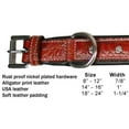 thumbnail image 4 of Derby Dog Designer Series USA Leather Padded Alligator With Crystals Dog Collar - 8", 4 of 6
