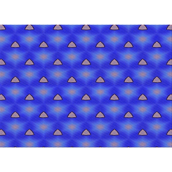 Ahgly Company Indoor Rectangle Patterned Canary Blue Area Rugs, 7' x 10'