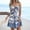 Blue, variant on Hvot&aat Women's Summer Mini Dresses Boho Print Backless Dress Sleeveless Hanging Neck Casual Beach Cami Dress