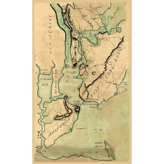 Historic State Map - New York - 1780 - Vintage Wall Art