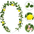 thumbnail image 4 of YOTQUSKI Fall Garland, Christmas Garland, Artificial Vines Greenerys With Lemon Daisys Leaves Faux Hanging Plants For Wall Decor Room Atmospheres Setup Shelf Display Decorative Foliage Stems, 4 of 7