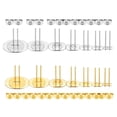 thumbnail image 4 of ADVEN 100 Sets Ear Stud Base Stainless Steel Jewelry Findings Earrings Stoppers Bottom Craft Connector Earring Accessory Supplies Gold Color/ 8mm, 4 of 6