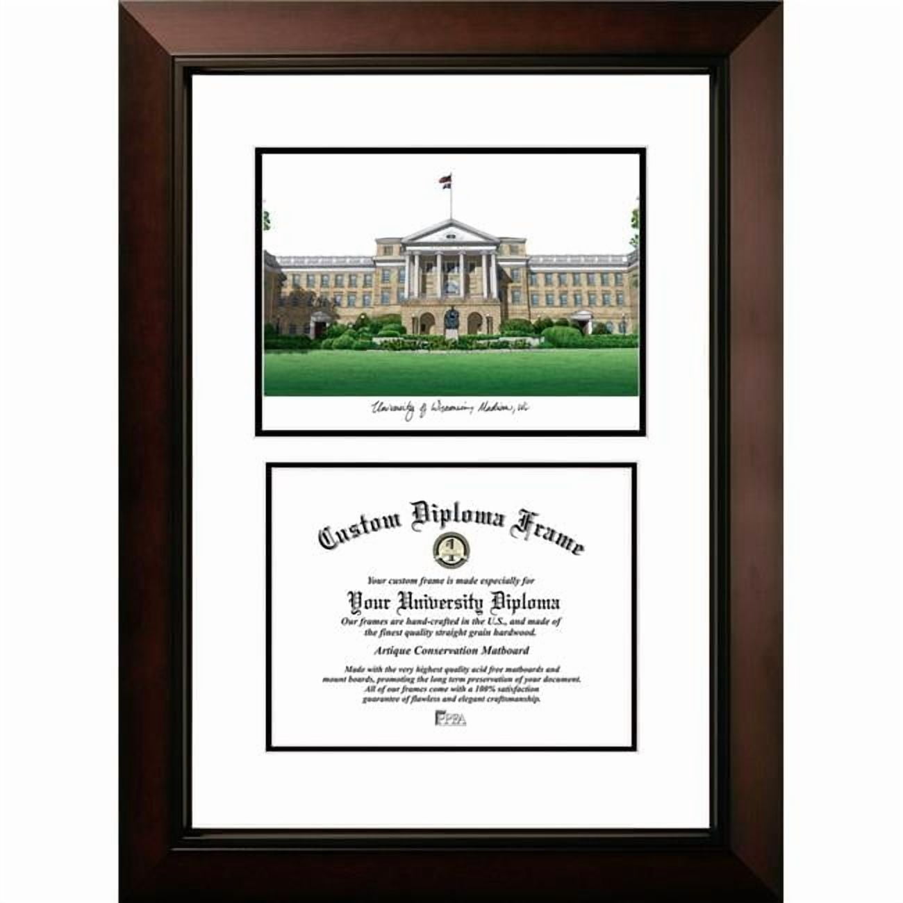 Campus Images WI995LV-108 8 x 10 in. University of Wisconsin - Madison Legacy Scholar Diploma Satin Frame