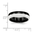 thumbnail image 2 of Ceramic Black and White 6.00mm Band Ring - Size 7.5, 2 of 2