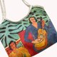 thumbnail image 5 of Bolso Lona Con Pintura Al Óleo para Mujer Hombro Bolsos Mano Gran Capacidad Ir Elegante Asa Superior, 5 of 9