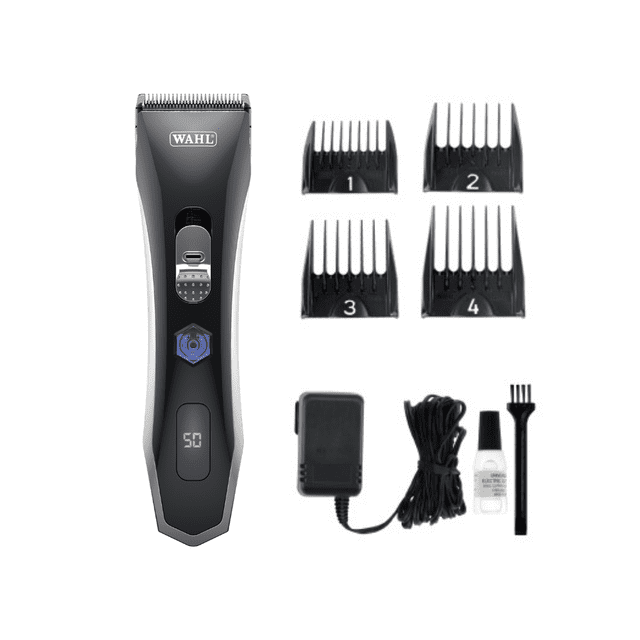 Wahl SMART CLIP Cordless Pet Clipper, 6,000 RPM Quiet Motor, 4-in-1 Adjustable Blade, 3.5-Hr Runtime, LCD Display, Model-3026618