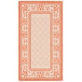 thumbnail image 2 of Safavieh Courtyard Eva Oriental Indoor/Outdoor Area Rug, Natural/Terracotta, 2' x 3'7", 2 of 10