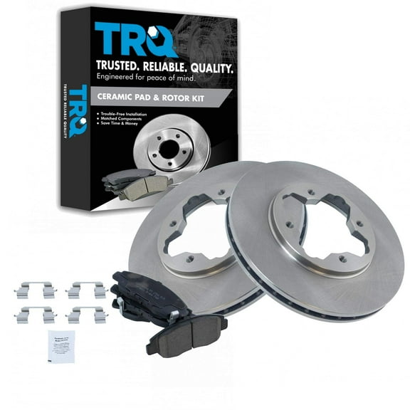 TRQ Front Brake Pad & Rotor Kit Brake Pads Brake Rotor Ceramic Fits Select 1997 Acura CL 1990-1997 Honda Accord
