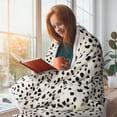 thumbnail image 5 of Catalonia Sherpa Fleece Throw Blanket, Soft Plush Couch Blanket, TV Bed Blanket, Comfy Warm Heavy Throws, Comfort Caring Gift, Cheetah White, 50"" x 60"", 5 of 6