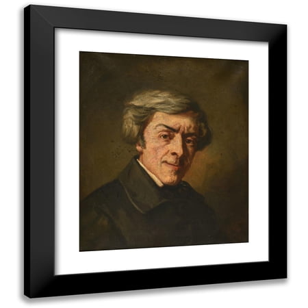 Thomas Couture 12x14 Black Modern Framed Museum Art Print Titled - Jules Michelet (1845)