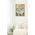 thumbnail image 6 of Kate and Laurel Sylvie Landscape 04 Framed Canvas Wall Art by Annie Quigley, 18x24 Natural, Soft Watercolor Nature Landscape with Lake Art for Wall Decor, 6 of 7