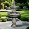 thumbnail image 3 of 48.4-Inch 2-Tier Outdoor Water Fountain with Submersible Pump - Water Feature for The Garden, Patio, Yard, or Deck, 3 of 9