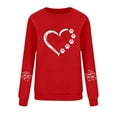 thumbnail image 4 of Zorckvet Plus Size Sweatshirts for Women Dressy Pullover Shirts Heart Graphic Crewneck Valentine Fashion Womens Tops Long Sleeve, 4 of 7