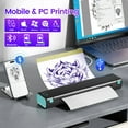thumbnail image 3 of Phomemo M08F Bluetooth Tattoo Stencil Printer - Wireless Thermal Printer with 10 Free Papers, Portable Tattoo Machine for Artists & Beginners, Works with Phone、iPad、Tablet & PC (Black), 3 of 11