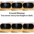 thumbnail image 3 of Clock Radio with FM Radio, Digital Alarm Clock, Dual Alarms, Indoor Temperature 6 Brightness Levels 16 Volume Levels Adjustable, (White), 3 of 5