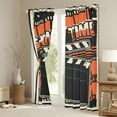 thumbnail image 3 of Manfei Vintage Film Black Out Curtains for Kids, Cinema Tricket Curtains Pack of 2 (42x63 Each), Movie Theater Theme Bedroom Curtains, Window Curtains Bedroom Decor, 3 of 6