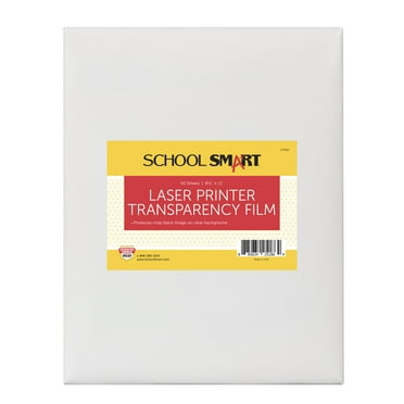 Laser Transparency Film without Sensing Strip, 8-1/2 x 11 Inches, Clear, Pack of 50