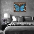 thumbnail image 6 of HFDF Farmhouse Blue Butterfly Flower Decor Wall Art Rustic Butterfly God Says You are Pictures Wall Decor Canvas Painting Prints Artwork Home Decorations for Bedroom Living Room 24x20inch Framed, 6 of 6