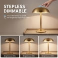 thumbnail image 5 of DAYBETTER Cordless Table Lamp, Brass Rechargeable Desk Light with Stepless Brightness, 3 Colors Temperture Lamp for Modern Office Home Decor, 5 of 7
