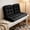 Black, variant on Topukaiba Bench Porch Swing Cushion with Backrest 43" Indoor Outdoor, Wicker Patio Furniture Cushion Set, Waterproof Outdoor Cushions for Lawn Loveseat Porch Swing