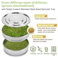 thumbnail image 3 of Kit para germinar semillas SOLIGT de acero inoxidable de 2 niveles, 20 cm, 3 of 6