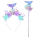 thumbnail image 1 of KAKOWELY 1 juego de diadema y varita de sirena, accesorios de cosplay de sirena, decoración de fiesta, 1 of 5