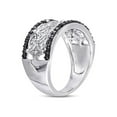 thumbnail image 5 of 1/7 Carat (Ctw) Black and White Diamond Ring Band in Sterling Silver for Women, 5 of 6