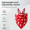 thumbnail image 4 of kladzum Valentine's Day Dog Bandanas, Pet Scarf Valentine's Day Pet Apparel Love Pet Scarf Cats and Dog Tricot Pet Accessories Valentine's Day Decorations, Dog Scarf Dog Valentines Outfit, 4 of 6