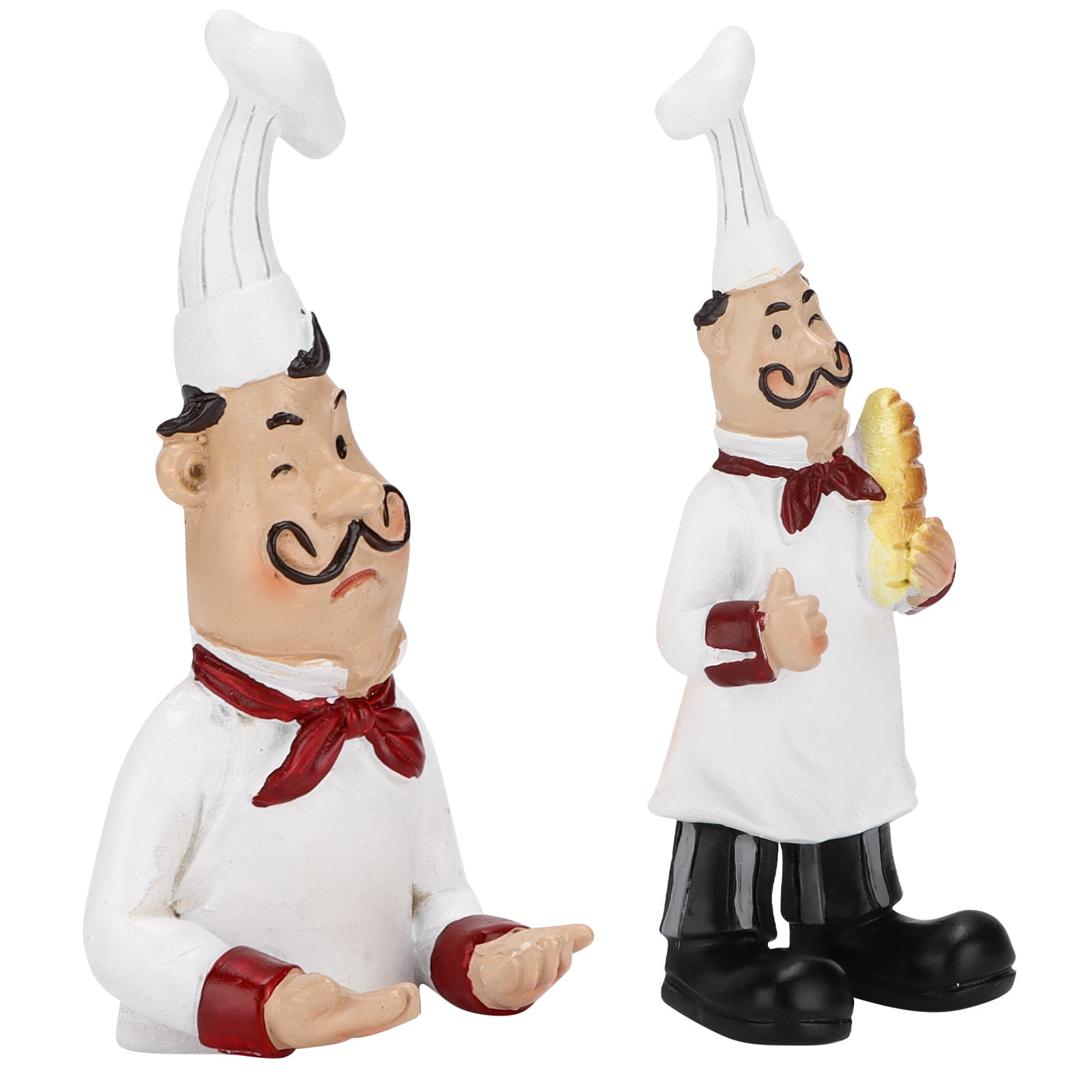 Chef Figurines, Rustic Retro Style Chef Figurines Kitchen Decor Kitchen