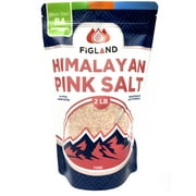 FIGLAND Himalayan Pink Salt  100% Natural fine Salt 2 LB organic Kosher Mineral salt  All Purpose Gourmet Vegan Salt