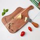 thumbnail image 5 of Juego de tablas de cortar de madera | Tabla de queso y pan europea portátil | Superficie de corte de bistec | Plato de madera para servir | Utensilios y ranuras incorporados | 26x15x1.5cm | Ligero y, 5 of 6